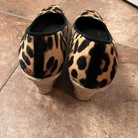 JCrew Seville Espadrille Wedges Leopard - Picture 3 of 9